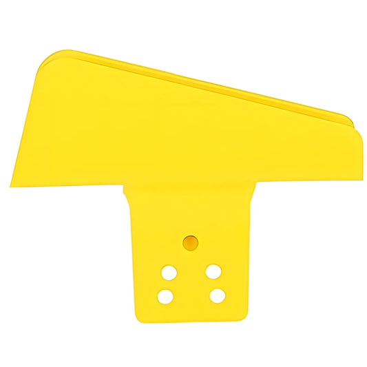 Yellow wall charging stand with four round charging ports and indicator lights