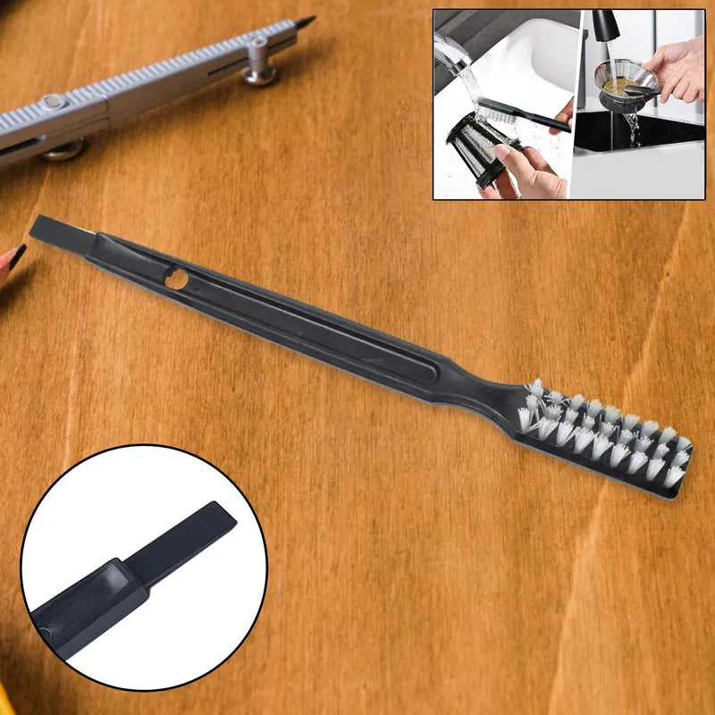 Juicer cleaning brush with long handle and stiff bristle head