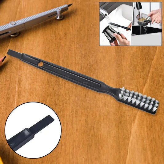 Juicer cleaning brush with long handle and stiff bristle head