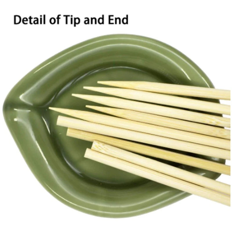 Natural bamboo BBQ skewers, pointed tips and ends