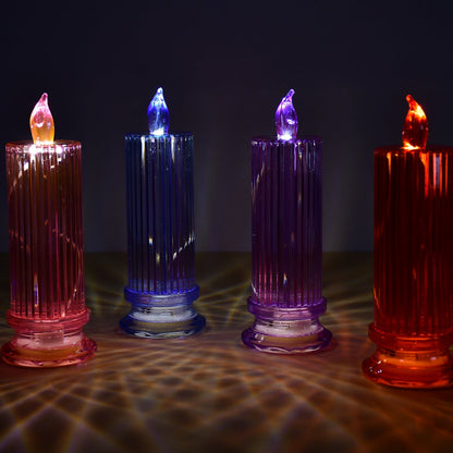 Glitter Swirl LED Candles