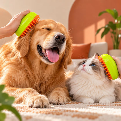 Rechargeable Mist Spray Pet Grooming Brush