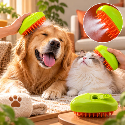 Rechargeable Mist Spray Pet Grooming Brush