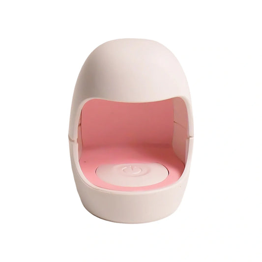 LED nail dryer lamp, white housing with open curing chamber