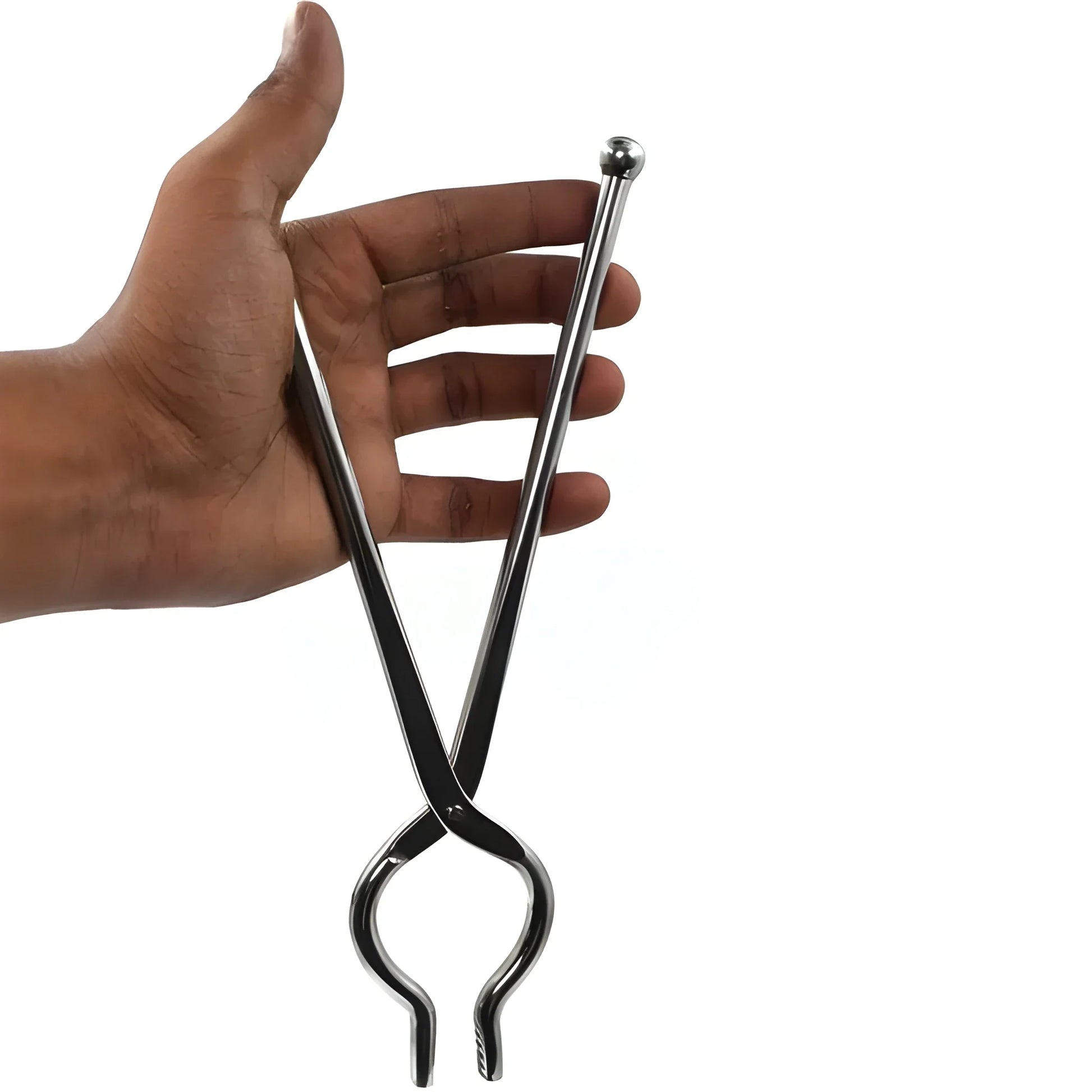 Stainless steel kitchen tongs with pinch ends