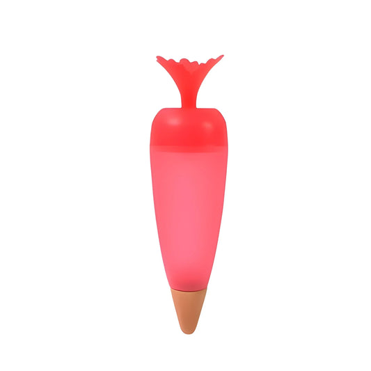 Self-watering plant watering spike, red plastic with pointed end