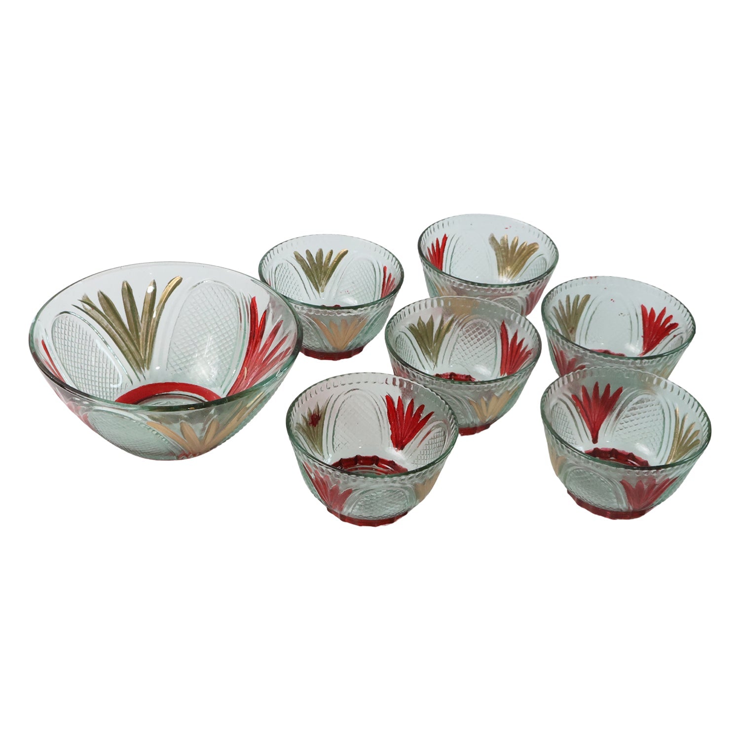 Rose Glass Bowl Set