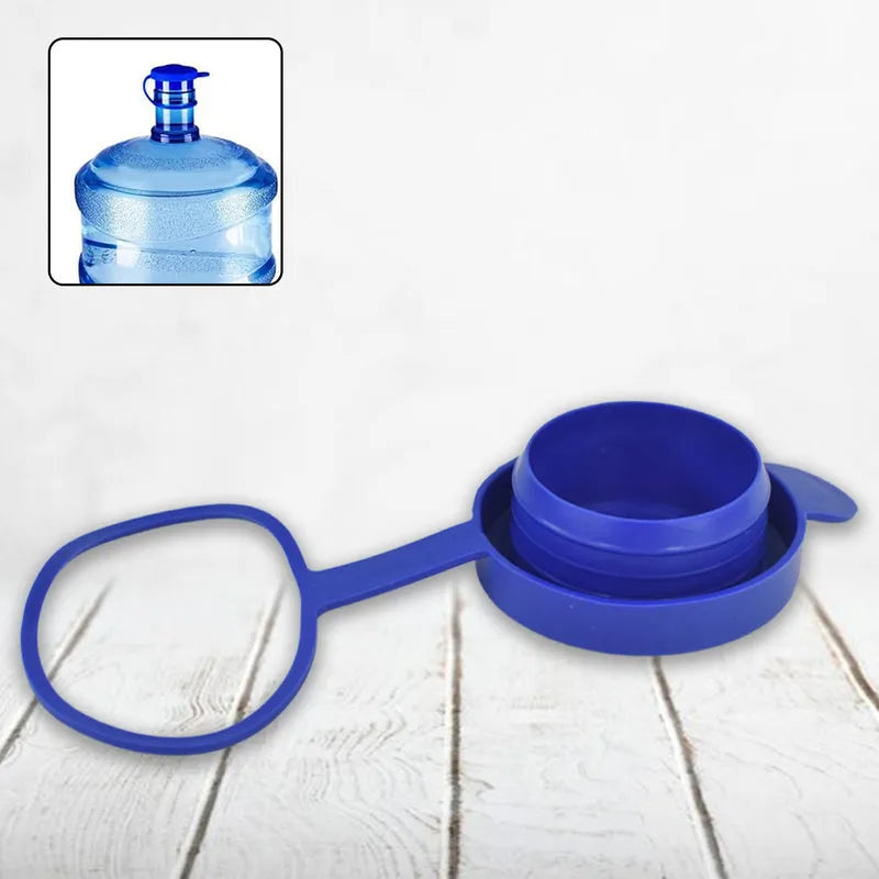Blue silicone jug cap with flip spout lid and round handle