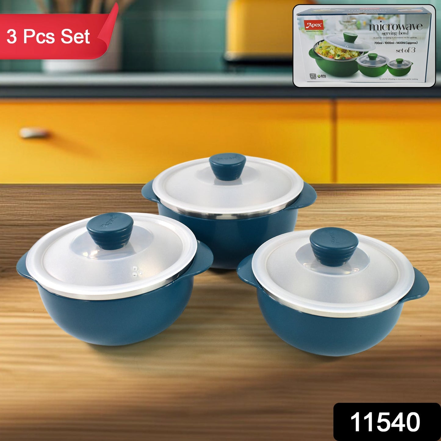 Nestable Microwave Reheating Bowls