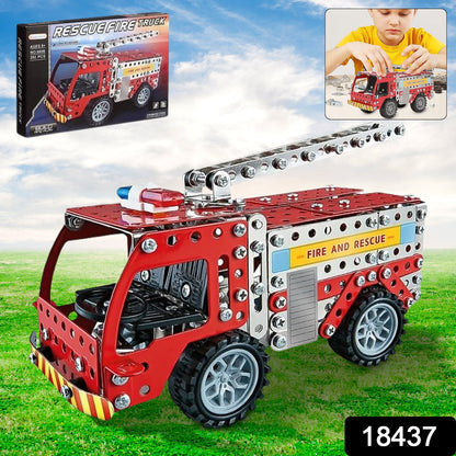 Metal Fire Truck Building Kit