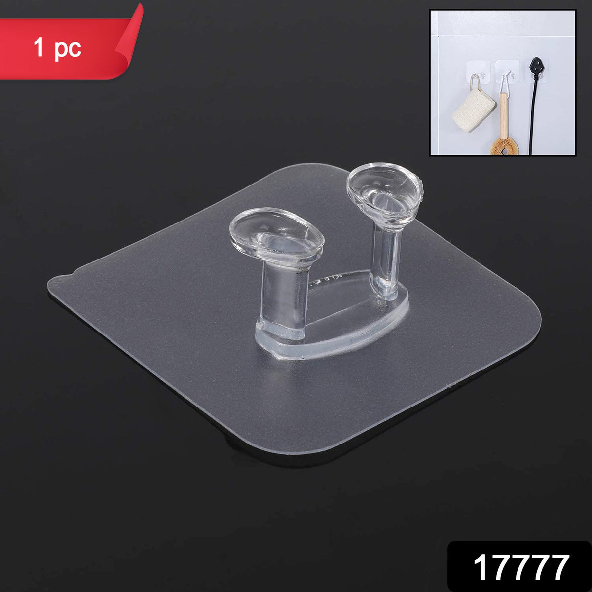 Clear Adhesive Hook