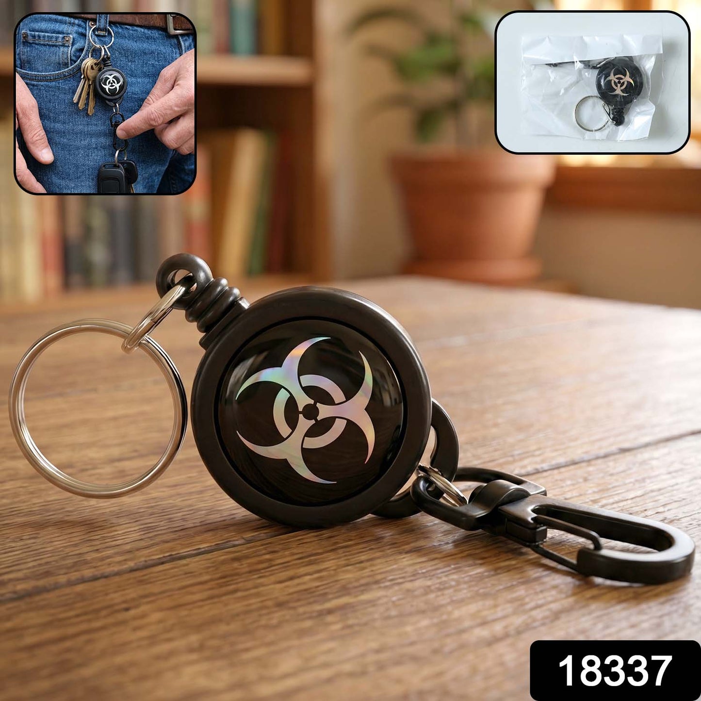 Retractable Keychain Clip Holder