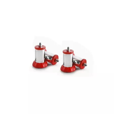 Stainless steel gas stove leg set with red base and burner support
