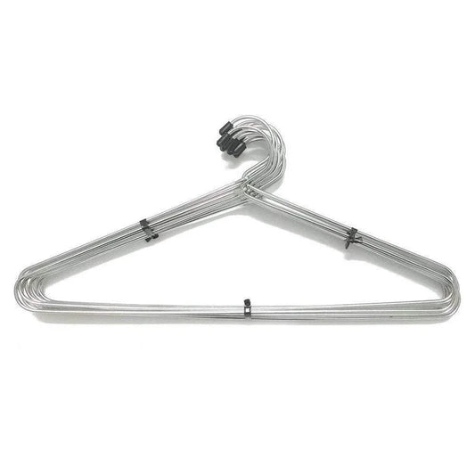 Stainless steel wire hanger with U-shaped frame and metal hook