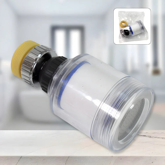 Swivel faucet extender aerator with chrome housing and spray screen tip