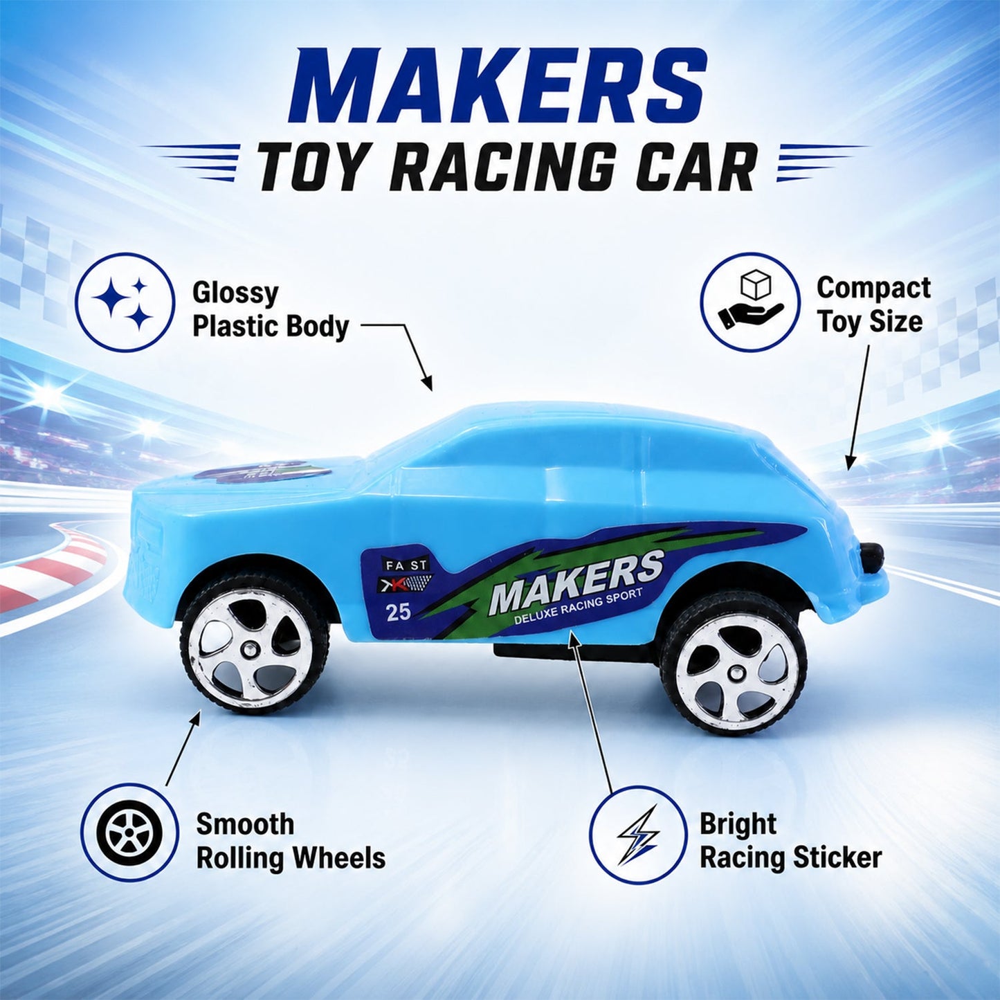 Super City Racer Toy – 12 Pcs