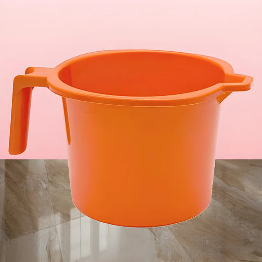 Orange eco travel mug with lid and side handle