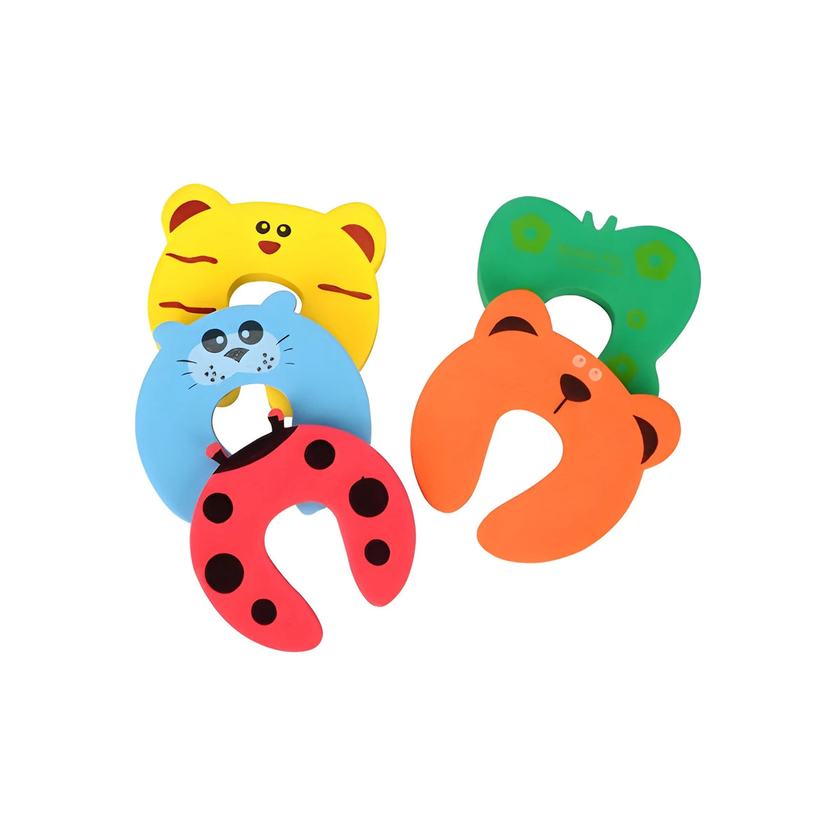 Portable door stopper set with cartoon animal shapes