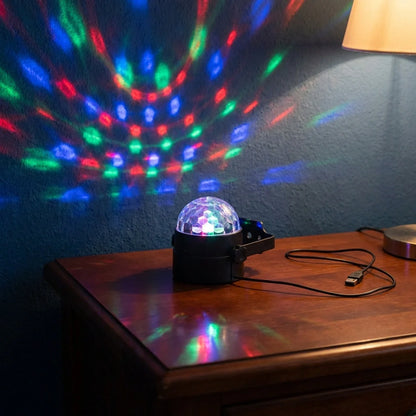 USB party disco light projector with multicolor LED beams