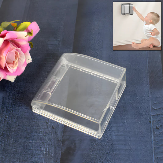 Weatherproof switch outlet cover with clear plastic shield